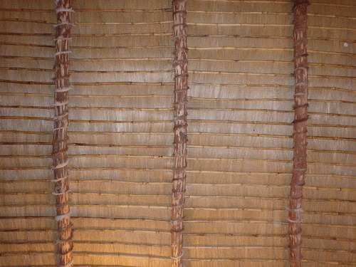 The roof was old and built in the traditional native method.